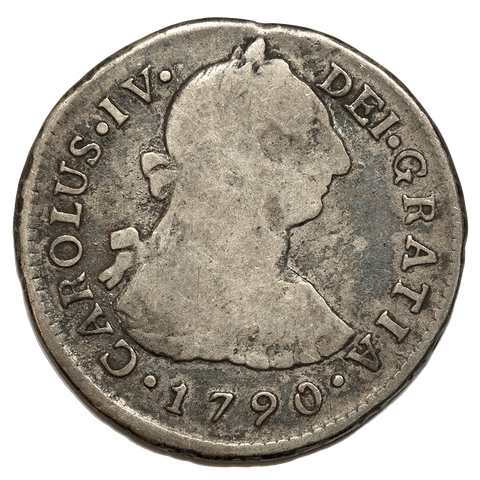 1790-LIMAIJ Peru Charles IIII 2 Reales KM.85.1 - Very Good/Fine