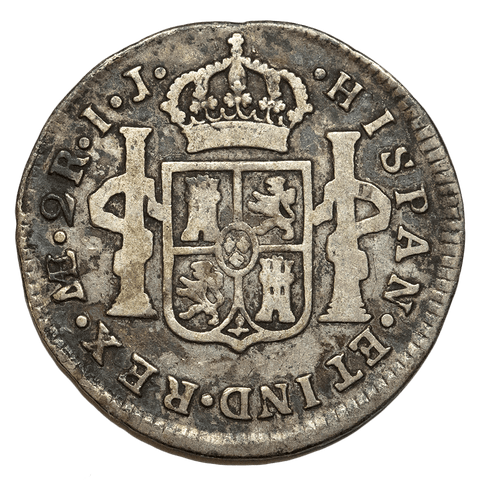 1790-LIMAIJ Peru Charles IIII 2 Reales KM.85.1 - Very Good/Fine