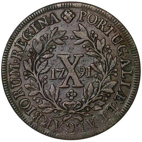 1791 Portugal 10 Reis KM.306 - Very Fine