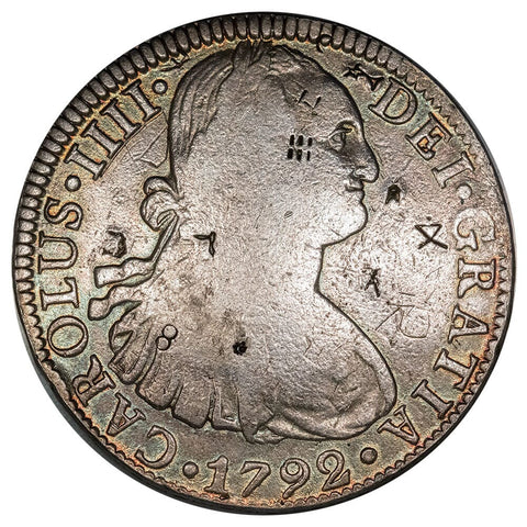1792-FM Mexico Silver 8 Reales KM.109 - Fine, Chop Marks