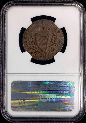North Wales - 1793 "Druid" Half Penny Conder Token - D&H 8 - NGC VF 35 BN