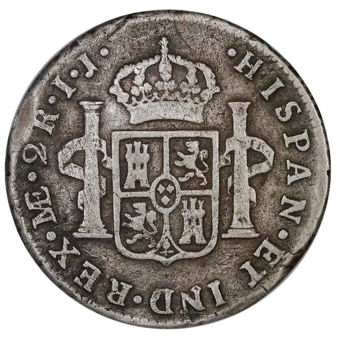 1793-LIMAIJ Peru Charles IIII 2 Reales KM.95 - Very Good