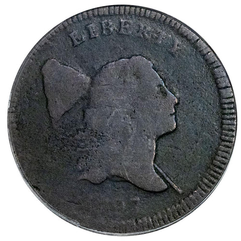 1797 Plan Edge Liberty Cap Half Cent - ANACS G 6 - Good