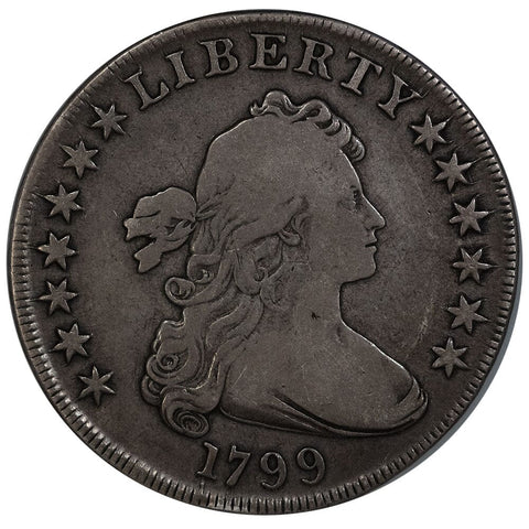 1799 Draped Bust Dollar BB-166, B-9 [R1] - Very Good+