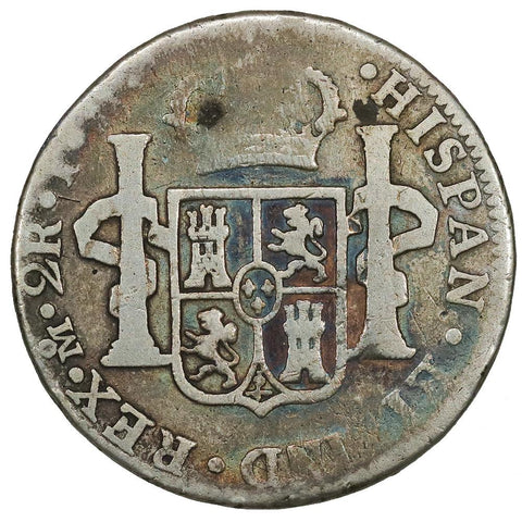 1807-TH Mexico Silver 2 Reales KM.91 - Very Good
