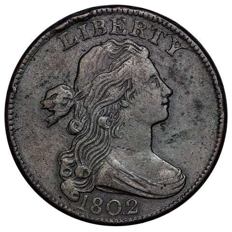1802 Draped Bust Large Cent ~ Very Fine+