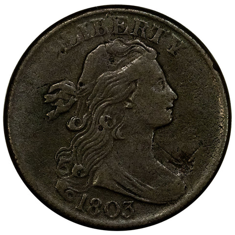 1803 Sm. Date/Lg. Fraction Draped Bust Large Cent - Very Fine Details