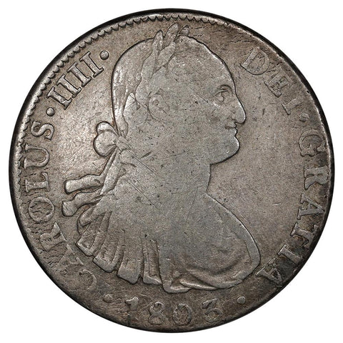 1803-FT Mexico Silver 8 Reales KM. 109 - Fine+