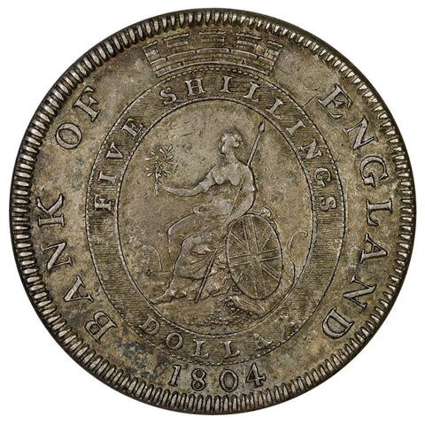 1804 Great Britain George III Silver 5 Shillings (Dollar) - KM.Tn1 - Extremely Fine