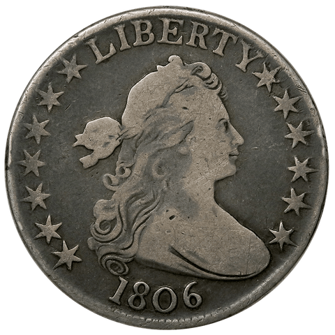 1806 Draped Bust Half Dollar P6/NS ~ Overton 109 (R1) ~ Fine