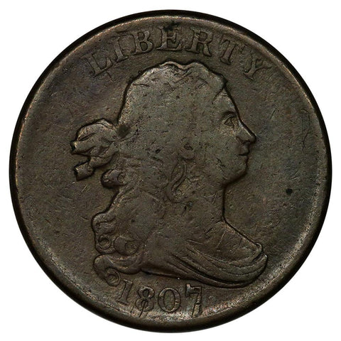 1807 Draped Bust Half Cent - Fine