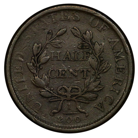 1807 Draped Bust Half Cent - Fine