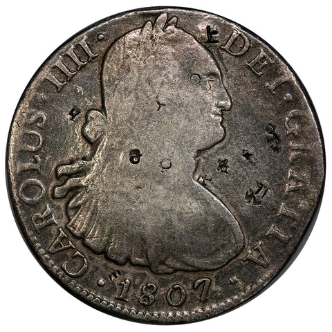 1807-MoTH Mexico Silver 8 Reales KM.109 - Very Good+ (Chopmarks)