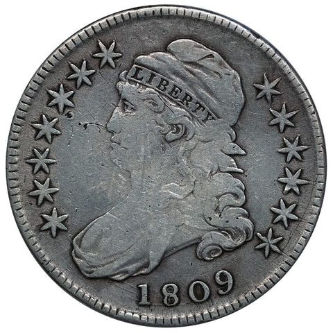 1809 Capped Bust Half Dollar - Overton 102a (R1) - Very Good