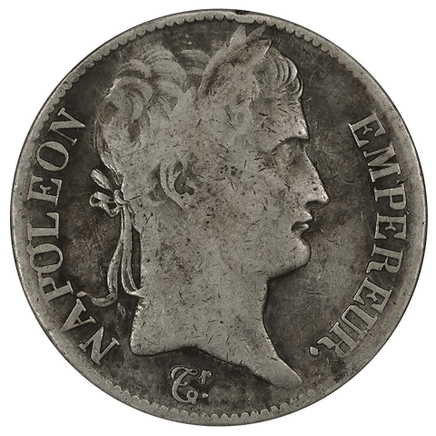 1812-W France Napoleon Silver 5 Francs KM.694.16 - Very Good