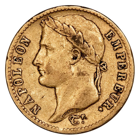 1812-A French Napoleon 20 Franc Gold Coin KM.695.1 - Very Fine