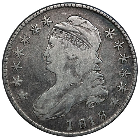 1818 Capped Bust Half Dollar - Overton 114a (R2) - Fine