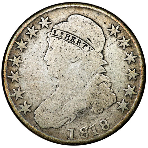 1818 Capped Bust Half Dollar - Overton 112 [R1] - Very Good