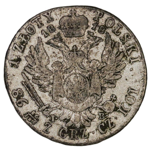 1818-IB Poland Silver Zloty KM.98 - Fine