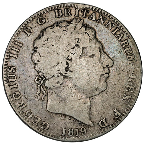 1819-LIX Great Britain Silver Crown KM.675 - Very Good/Fine