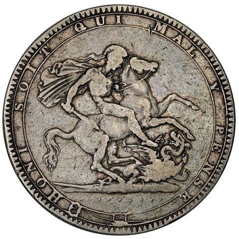 1819-LIX Great Britain Silver Crown KM.675 - Very Good/Fine
