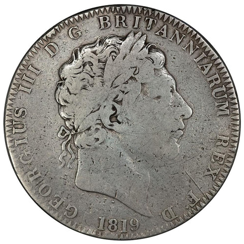 1819-LIX Great Britain Silver Crown KM.675 - Very Good