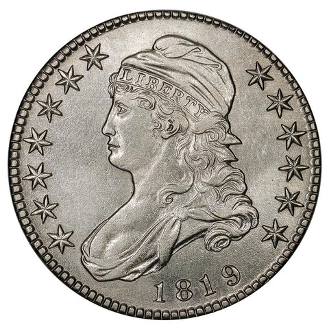 1819 Capped Bust Half Dollar - Overton 107 (R4) - AU/Uncirculated Details