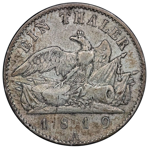 1819-A German States, Prussia Silver Thaler KM.396 - Very Fine