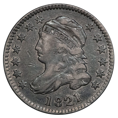 1821 Lg. Date Capped Bust Dime - Very Fine