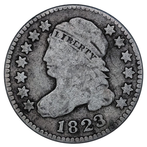 1823/2 Sm. Es Capped Bust Dime - Very Good