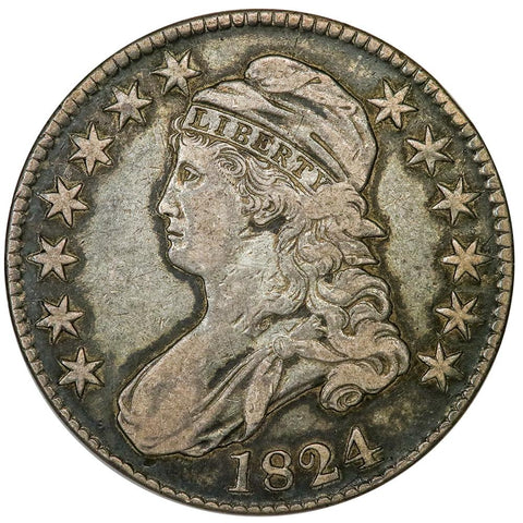 1824 Capped Bust Half Dollar - Overton 105 [R3] - Extremely Fine