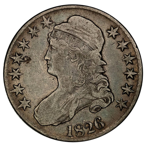 1826 Capped Bust Half Dollar - Overton 112a (R2) - Very Fine