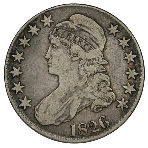 1826 Capped Bust Half Dollar - Overton 108a (R1) - Very Fine