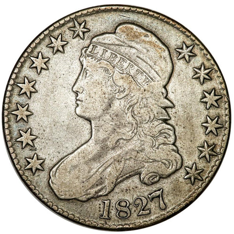 1827 Sq. Base 2 Capped Bust Half Dollar - Overton 109 [R4] - Very Fine