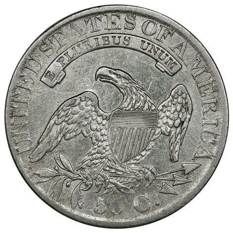 1827 Sq. Base 2 Capped Bust Half Dollar - Very Fine Details
