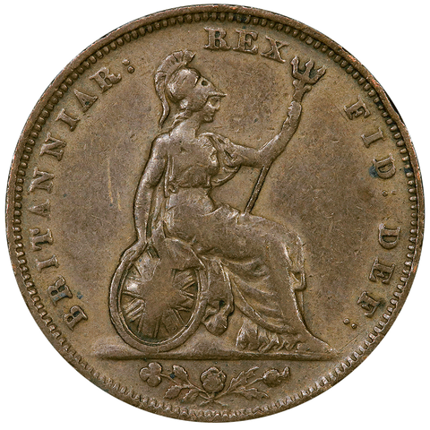 1828 Great Britain Farthing KM.697 - Extremely Fine