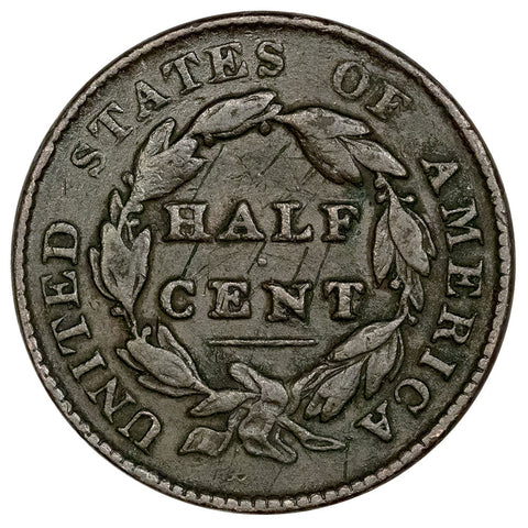 1828 13 Stars Classic Head Half Cent - Fine Details