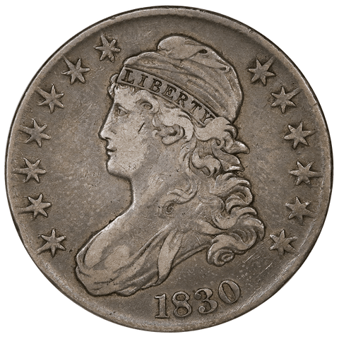 1830 Capped Bust Half Dollar - Overton 116 (R2) - Very Fine Detail