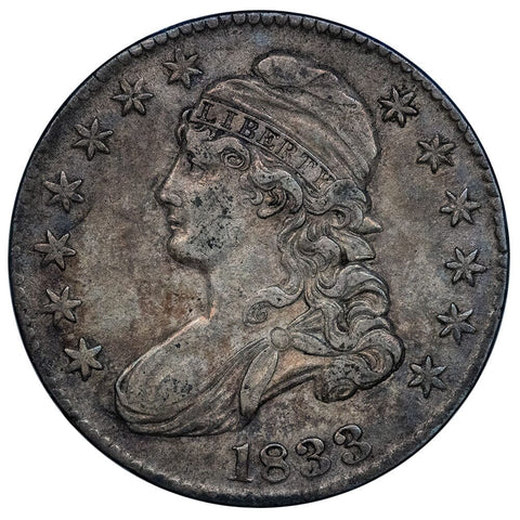 1833 Capped Bust Half Dollar - O.102 [R1] - Very Fine+