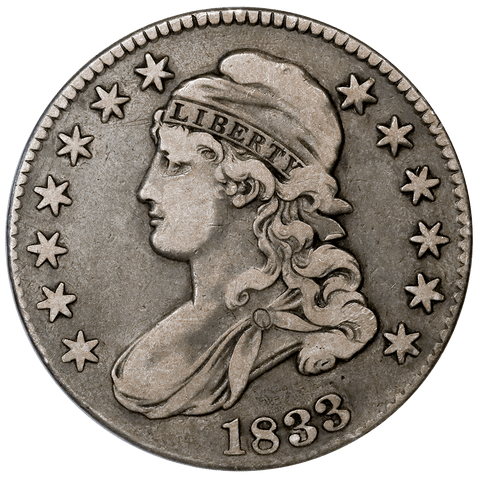 1833 Capped Bust Half Dollar - Overton 112 (R2) - Very Fine