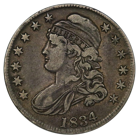 1834 LD/SL Capped Bust Half Dollar - Very Fine