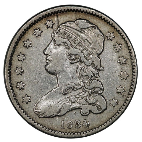 1834 Capped Bust Quarter B-4 (R1) - Very Fine Detail