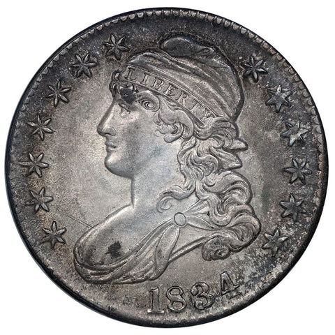 1834 LD/LL Capped Bust Half Dollar - O.102 [R1] - Very Fine+
