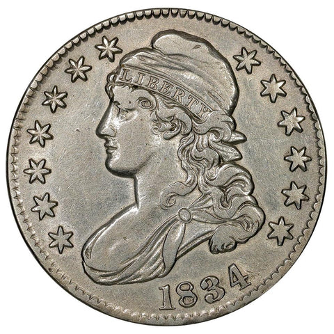 1834 LD/SL Capped Bust Half Dollar - Overton 105 [R1] - Extremely Fine