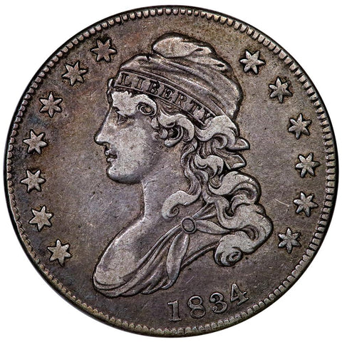 1834 SD/SL Capped Bust Half Dollar - Overton 121 [R3] - Very Fine+