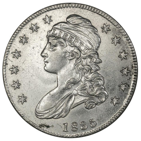 1835 Capped Bust Half Dollar - Overton 103 [R2] - About Uncirculated Details