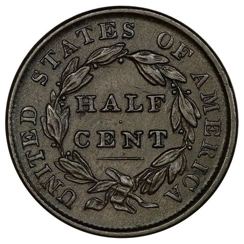 1835 Classic Head Half Cent - About Uncirculated