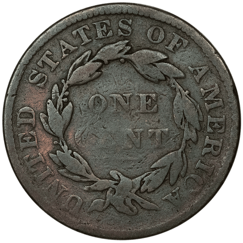 1835 Coronet Head Large Cent ~ Very Good