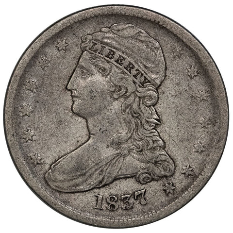 1837 Reeded Edge Capped Bust Half Dollar - Nominal Very Fine
