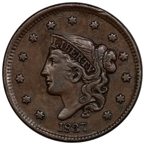 1837 Head of 1838 Coronet Head Large - Extremely Fine